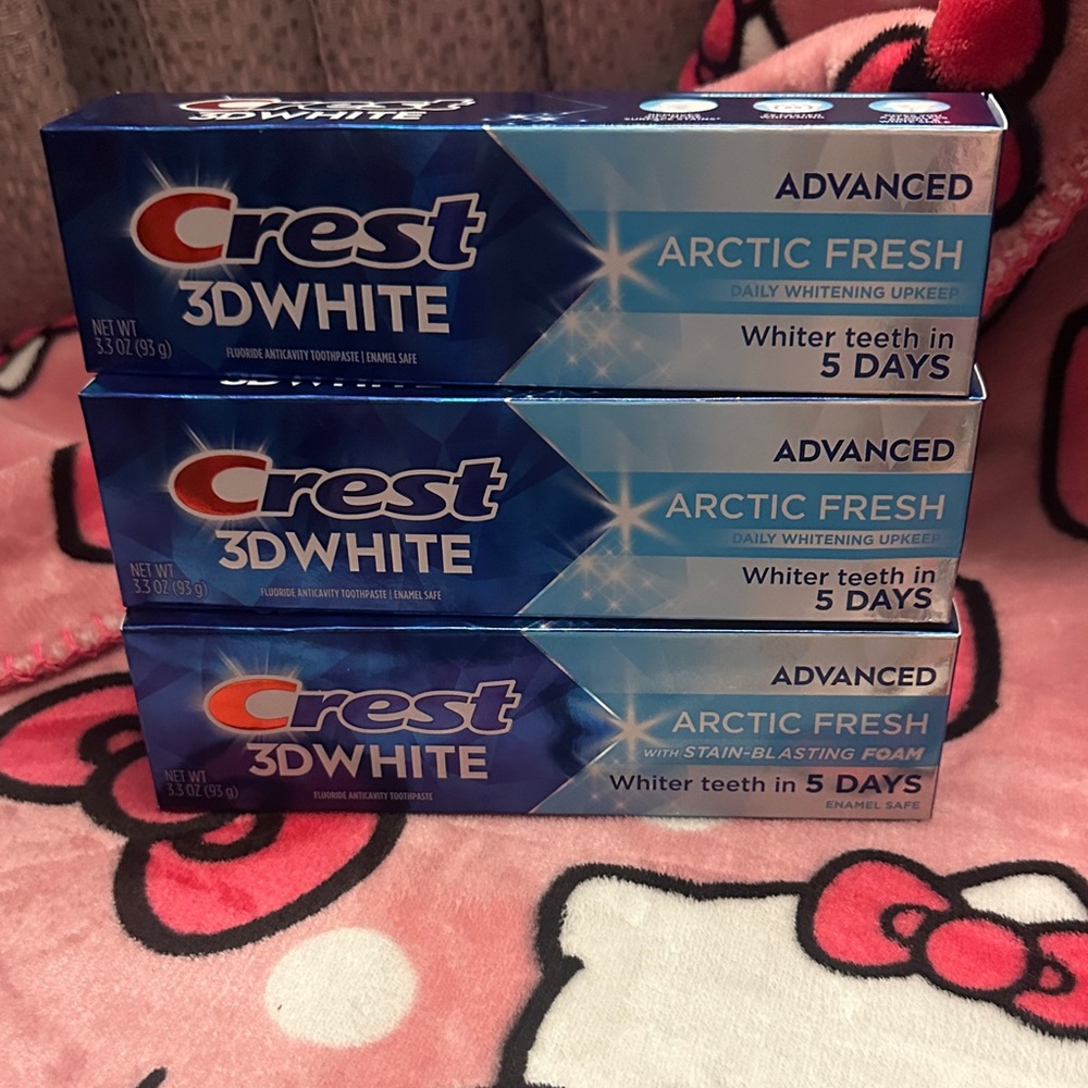 Crest 3D White Advanced Arctic Fresh Toothpaste all 3 boxes
